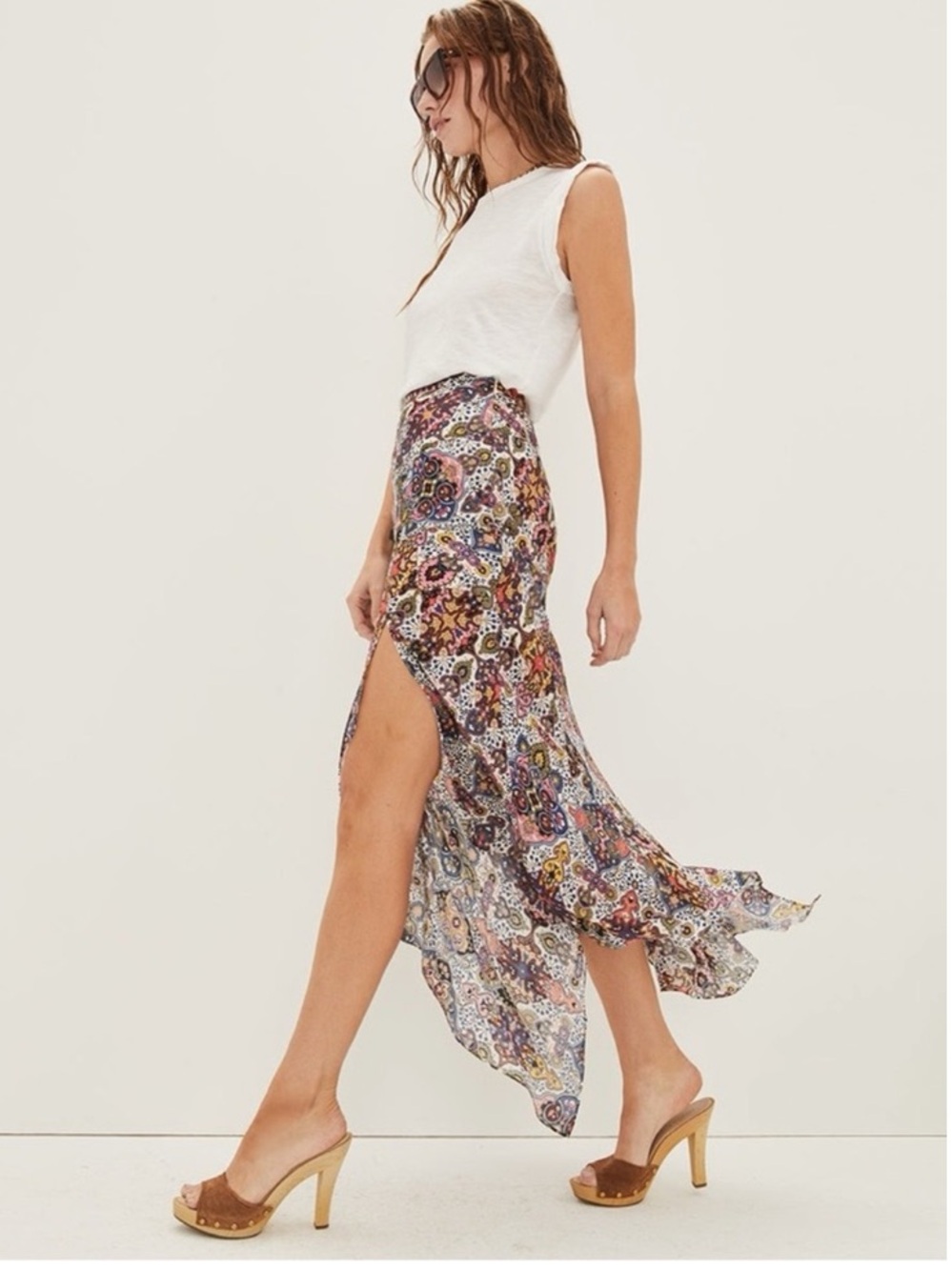 Veronica Beard Mac Paisley Print Crepe MIDI